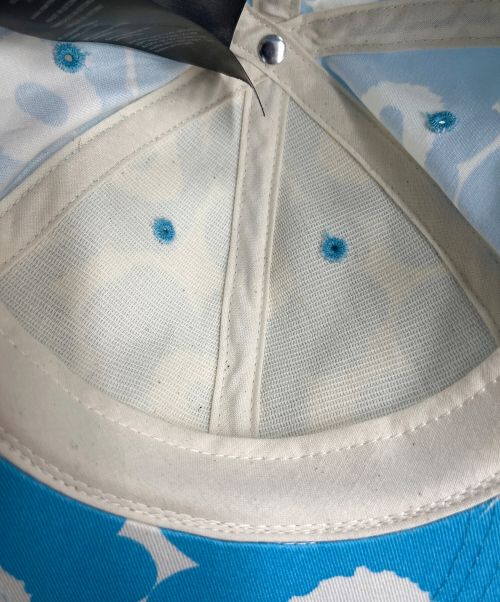 marimekko（マリメッコ）marimekko (マリメッコ) BULE BOTTLE COFFEE (BLUE BOTTLE COFFE) キャップ ブルーの古着・服飾アイテム