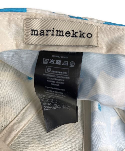 marimekko（マリメッコ）marimekko (マリメッコ) BULE BOTTLE COFFEE (BLUE BOTTLE COFFE) キャップ ブルーの古着・服飾アイテム