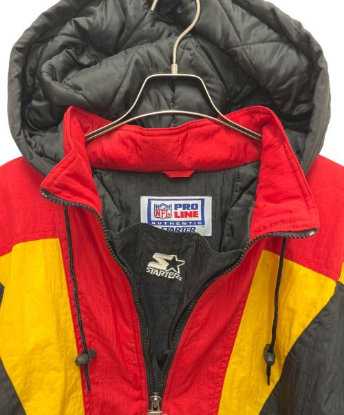STARTER（スターター）STARTER (スターター) アノラックパーカー ブラック×レッド×イエロー サイズ:SIZE Lの古着・服飾アイテム
