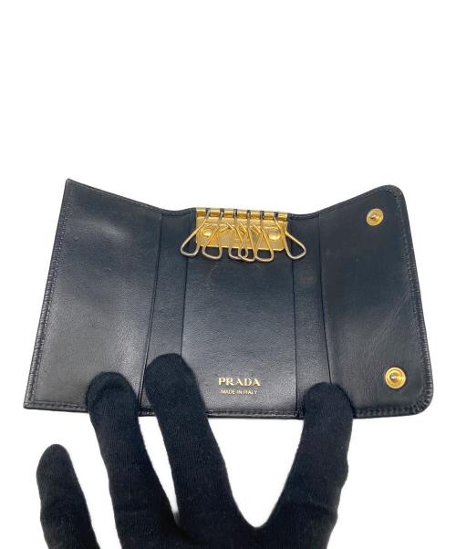 PRADA（プラダ）PRADA (プラダ) 6連キーケース　	サフィアーノ ブラックの古着・服飾アイテム