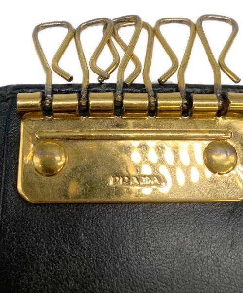 PRADA（プラダ）PRADA (プラダ) 6連キーケース　	サフィアーノ ブラックの古着・服飾アイテム