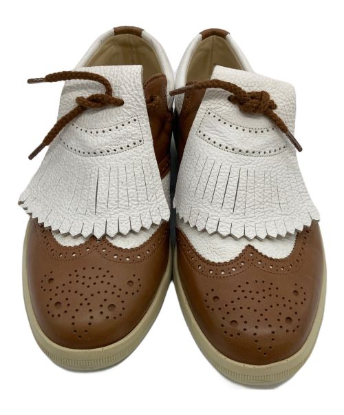 BALLY（バリー）BALLY (バリー) ゴルフシューズ ホワイト×ブラウン サイズ:25cmの古着・服飾アイテム