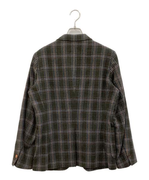 PAUL SMITH（ポールスミス）PAUL SMITH (ポールスミス) テーラードジャケット グリーン×ブラウン サイズ:Mの古着・服飾アイテム