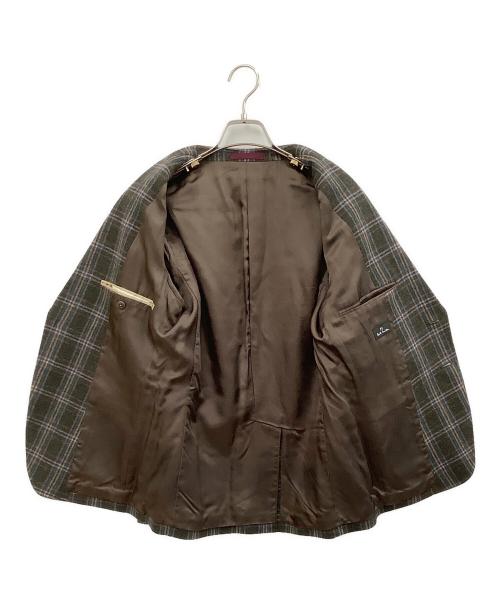 PAUL SMITH（ポールスミス）PAUL SMITH (ポールスミス) テーラードジャケット グリーン×ブラウン サイズ:Mの古着・服飾アイテム