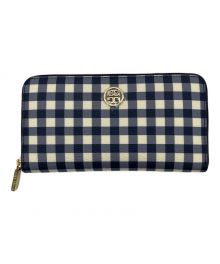 TORY BURCH（トリーバーチ）の古着「ラウンドファスナー財布」｜ネイビー