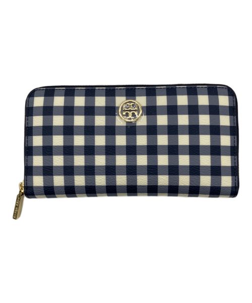 TORY BURCH（トリーバーチ）TORY BURCH (トリーバーチ) ラウンドファスナー財布 ネイビーの古着・服飾アイテム