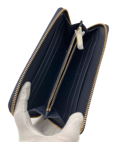 TORY BURCH（トリーバーチ）TORY BURCH (トリーバーチ) ラウンドファスナー財布 ネイビーの古着・服飾アイテム