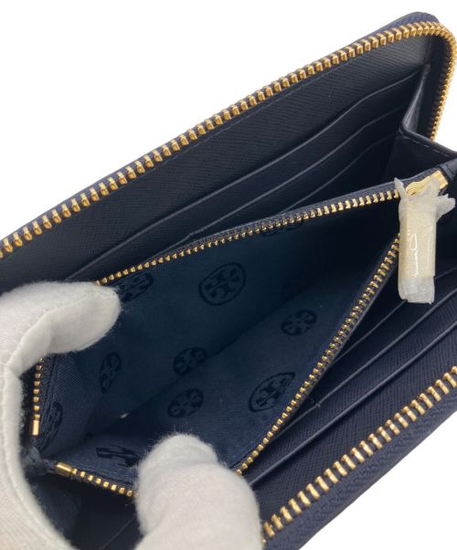 TORY BURCH（トリーバーチ）TORY BURCH (トリーバーチ) ラウンドファスナー財布 ネイビーの古着・服飾アイテム