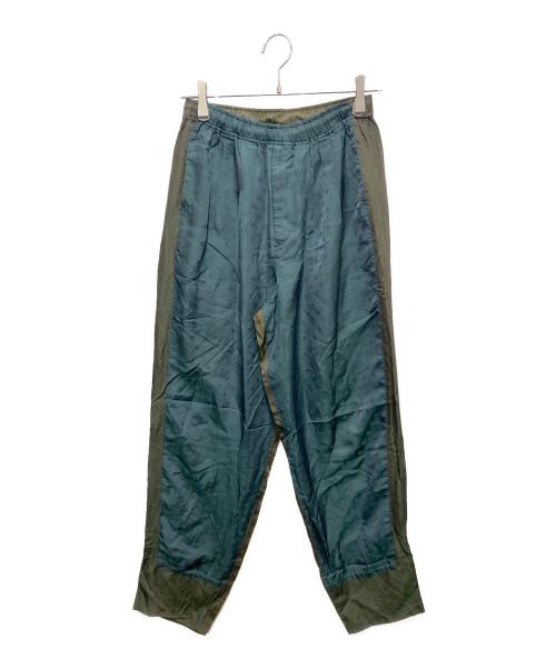 TOGA VIRILIS（トーガ ビリリース）TOGA VIRILIS (トーガ ビリリース) ジャガードイージーパンツ　JACQUARD EASY PANTS グリーン×ブルー サイズ:SIZE Lの古着・服飾アイテム