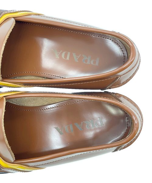 PRADA（プラダ）PRADA (プラダ) ローファー ブラウン サイズ:SIZE 6 1/2の古着・服飾アイテム