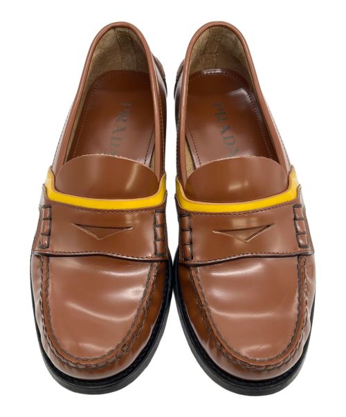 PRADA（プラダ）PRADA (プラダ) ローファー ブラウン サイズ:SIZE 6 1/2の古着・服飾アイテム