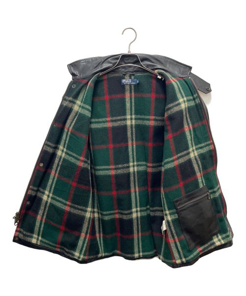 POLO RALPH LAUREN（ポロ・ラルフローレン）POLO RALPH LAUREN (ポロ・ラルフローレン) ゴートレザーコート ブラック サイズ:SIZE Lの古着・服飾アイテム