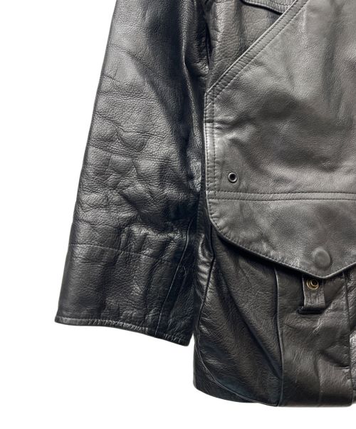 POLO RALPH LAUREN（ポロ・ラルフローレン）POLO RALPH LAUREN (ポロ・ラルフローレン) ゴートレザーコート ブラック サイズ:SIZE Lの古着・服飾アイテム