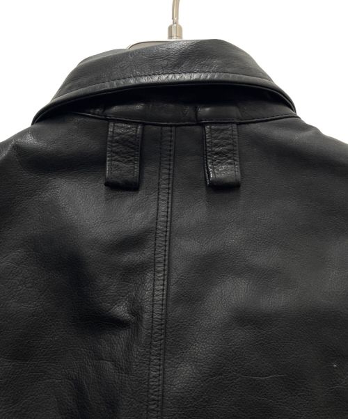 POLO RALPH LAUREN（ポロ・ラルフローレン）POLO RALPH LAUREN (ポロ・ラルフローレン) ゴートレザーコート ブラック サイズ:SIZE Lの古着・服飾アイテム