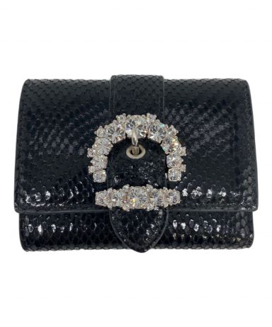 新品未使用Jimmy Choo三つ折り財布 Jimmy Choo☆CHERI WALLET☆クリスタル 三つ折り財布☆送料込 (Jimmy