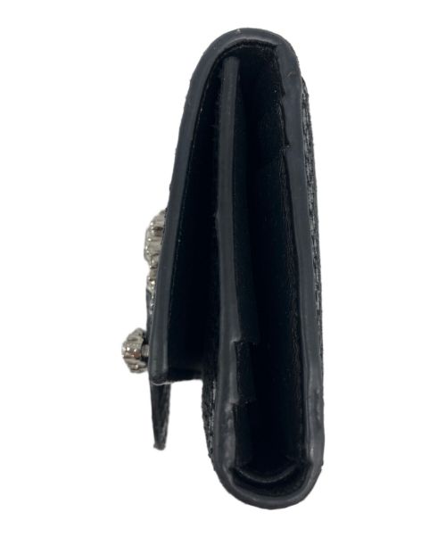 JIMMY CHOO（ジミーチュウ）JIMMY CHOO (ジミーチュウ) 3つ折り財布 ブラックの古着・服飾アイテム