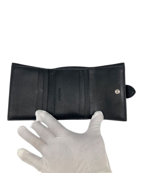 JIMMY CHOO（ジミーチュウ）JIMMY CHOO (ジミーチュウ) 3つ折り財布 ブラックの古着・服飾アイテム