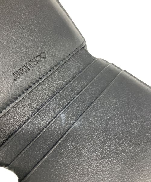 JIMMY CHOO（ジミーチュウ）JIMMY CHOO (ジミーチュウ) 3つ折り財布 ブラックの古着・服飾アイテム