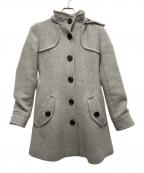 BURBERRY BLUE LABELバーバリーロンドンブルーレーベル）の古着「ウールアンゴラ混コート」｜グレー