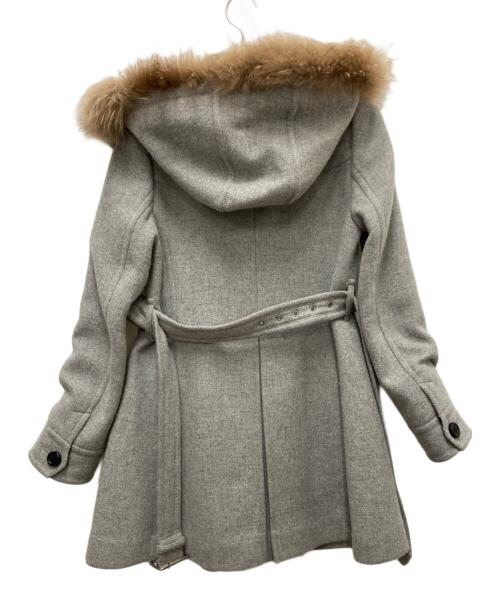 BURBERRY BLUE LABEL（バーバリーロンドンブルーレーベル）BURBERRY BLUE LABEL (バーバリーロンドンブルーレーベル) ウールアンゴラ混コート グレー サイズ:SIZE Ｍの古着・服飾アイテム