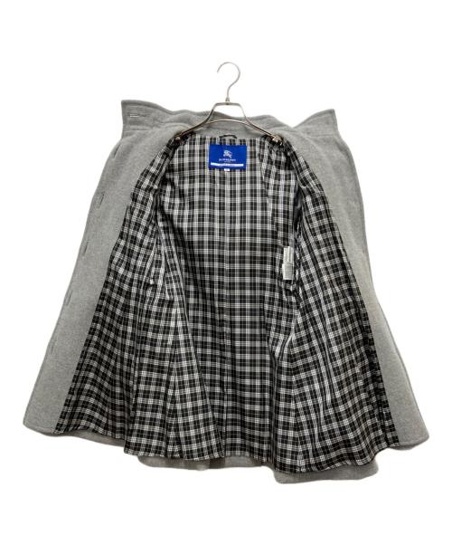 BURBERRY BLUE LABEL（バーバリーロンドンブルーレーベル）BURBERRY BLUE LABEL (バーバリーロンドンブルーレーベル) ウールアンゴラ混コート グレー サイズ:SIZE Ｍの古着・服飾アイテム