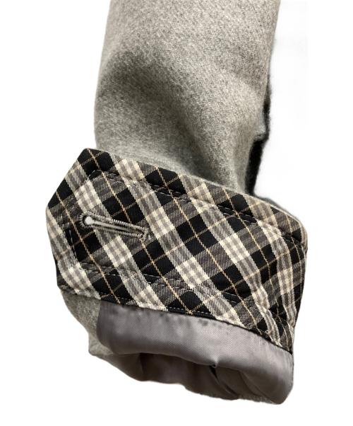 BURBERRY BLUE LABEL（バーバリーロンドンブルーレーベル）BURBERRY BLUE LABEL (バーバリーロンドンブルーレーベル) ウールアンゴラ混コート グレー サイズ:SIZE Ｍの古着・服飾アイテム