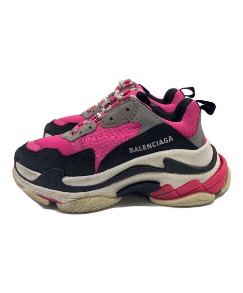 BALENCIAGA（バレンシアガ）BALENCIAGA (バレンシアガ) TRIPLE S SNEAKERS(トリプル S スニーカー) ピンク×ブラック サイズ:SIZE 24.5cmの古着・服飾アイテム