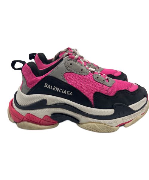 BALENCIAGA（バレンシアガ）BALENCIAGA (バレンシアガ) TRIPLE S SNEAKERS(トリプル S スニーカー) ピンク×ブラック サイズ:SIZE 24.5cmの古着・服飾アイテム