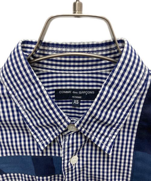 COMME des GARCONS HOMME（コムデギャルソン オム）COMME des GARCONS HOMME (コムデギャルソン オム) 長袖チェックシャツ ネイビー サイズ:XSの古着・服飾アイテム
