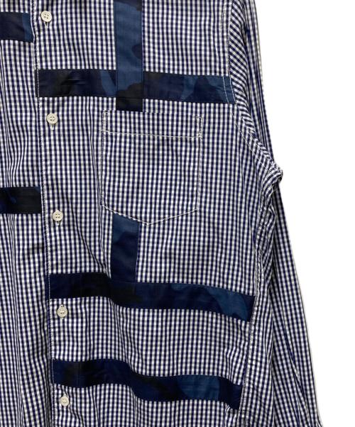 COMME des GARCONS HOMME（コムデギャルソン オム）COMME des GARCONS HOMME (コムデギャルソン オム) 長袖チェックシャツ ネイビー サイズ:XSの古着・服飾アイテム