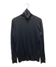 SOPHNET.（ソフネット）の古着「STAR ELBOW PATCH TURTLE NECK KNIT」｜ブラック