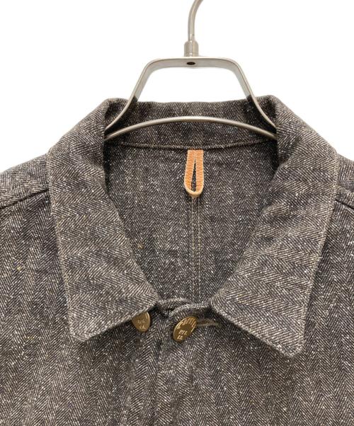 Pherrow's（フェローズ）Pherrow's (フェローズ) ヘリンボーン・カバーオール ブラウン サイズ:42の古着・服飾アイテム