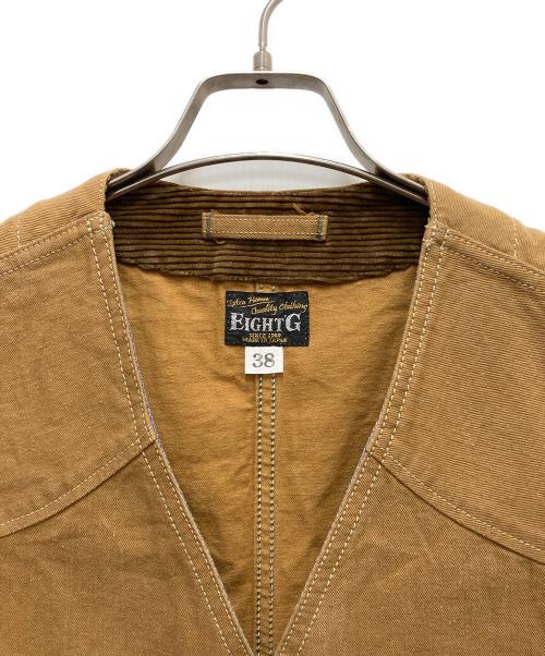 EIGHT G（エイトジー）EIGHT G (エイトジー) ハーフムーンベスト ブラウン サイズ:38の古着・服飾アイテム