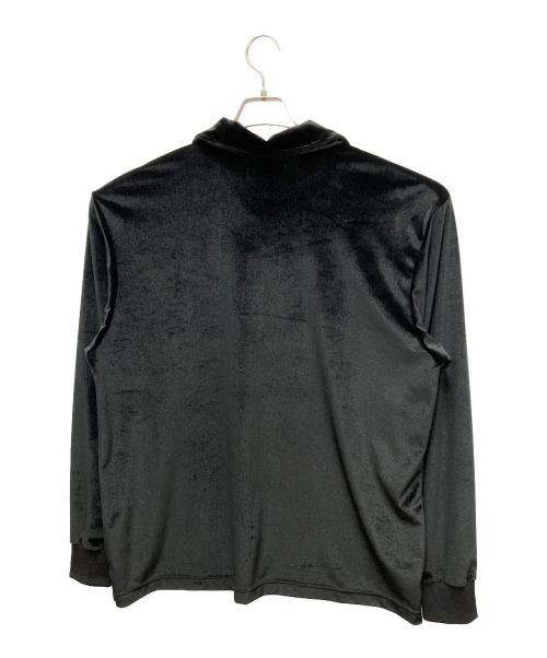 BlackEyePatch（ブラックアイパッチ）BlackEyePatch (ブラックアイパッチ) ベロアカットソー ブラック サイズ:Lの古着・服飾アイテム