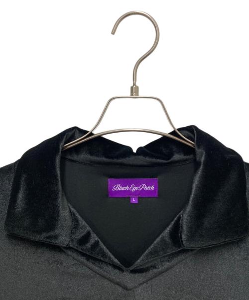 BlackEyePatch（ブラックアイパッチ）BlackEyePatch (ブラックアイパッチ) ベロアカットソー ブラック サイズ:Lの古着・服飾アイテム