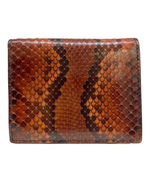 TOM FORD（トムフォード）TOM FORD (トムフォード) 型押し2つ折り財布 ブラウンの古着・服飾アイテム