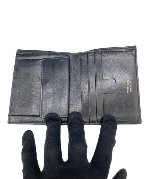 TOM FORD（トムフォード）TOM FORD (トムフォード) 型押し2つ折り財布 ブラウンの古着・服飾アイテム