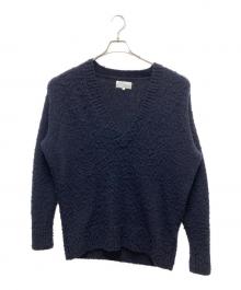 UNFOLLOW（アンフォロー）の古着「pilling puff v neck sweater」｜ネイビー