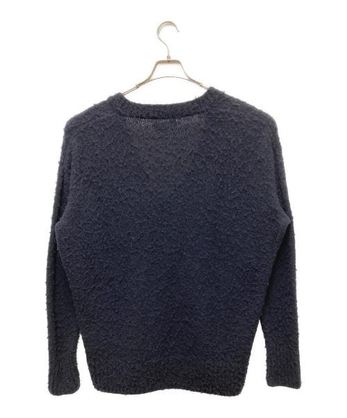UNFOLLOW（アンフォロー）UNFOLLOW (アンフォロー) pilling puff v neck sweater ネイビー サイズ:2の古着・服飾アイテム