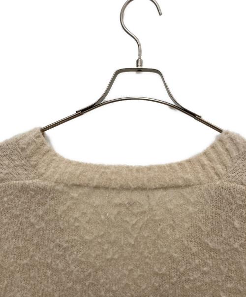 UNFOLLOW（アンフォロー）UNFOLLOW (アンフォロー) pilling puff v neck sweater ベージュ サイズ:2の古着・服飾アイテム