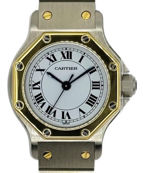 Cartier（カルティエ）Cartier (カルティエ) サントス オクタゴンSM Ref.W2001683 白文字盤（文字盤割れ） サイズ:24mmの古着・服飾アイテム