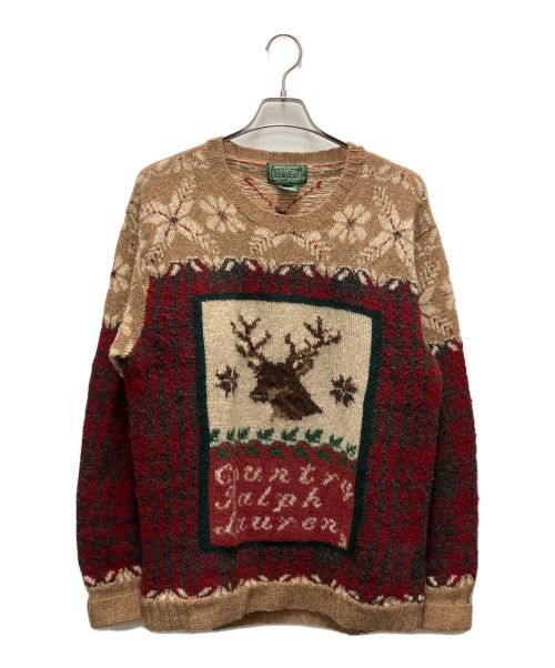 RALPH LAUREN COUNTRY（ラルフローレンカントリー）RALPH LAUREN COUNTRY (ラルフローレンカントリー) ニット ベージュ サイズ:Mの古着・服飾アイテム
