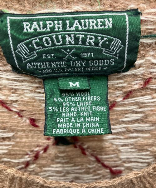 RALPH LAUREN COUNTRY（ラルフローレンカントリー）RALPH LAUREN COUNTRY (ラルフローレンカントリー) ニット ベージュ サイズ:Mの古着・服飾アイテム