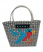 MARNIマルニ）の古着「カゴバッグ」｜ブラック×ホワイト