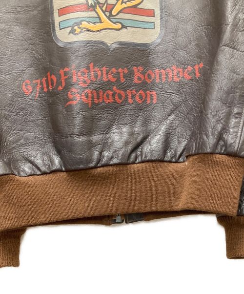 RAUGH WEAR（ラフウェア）RAUGH WEAR (ラフウェア) A-2レザージャケット ブラウン サイズ:38の古着・服飾アイテム