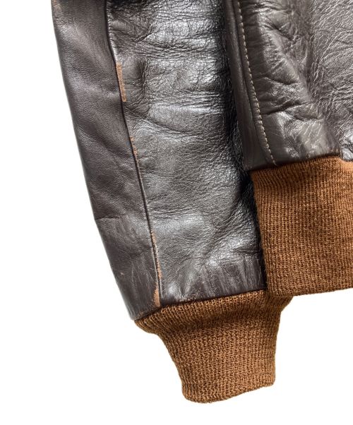 RAUGH WEAR（ラフウェア）RAUGH WEAR (ラフウェア) A-2レザージャケット ブラウン サイズ:38の古着・服飾アイテム