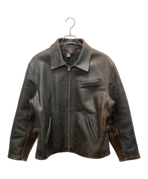 RRL（ダブルアールエル）RRL (ダブルアールエル) シングルライダースジャケット ブラウン サイズ:SIZE　Mの古着・服飾アイテム