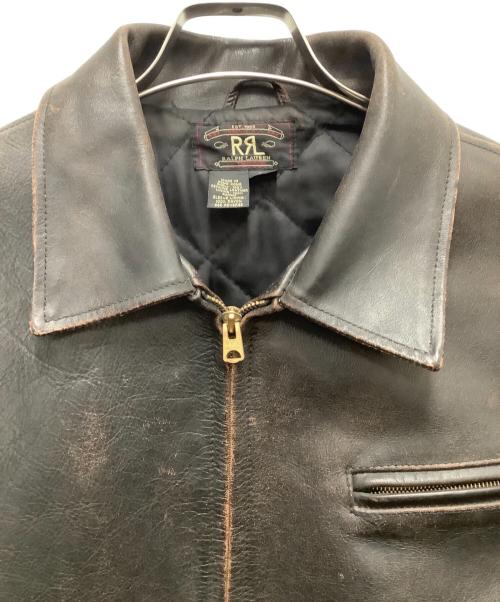 RRL（ダブルアールエル）RRL (ダブルアールエル) シングルライダースジャケット ブラウン サイズ:SIZE　Mの古着・服飾アイテム