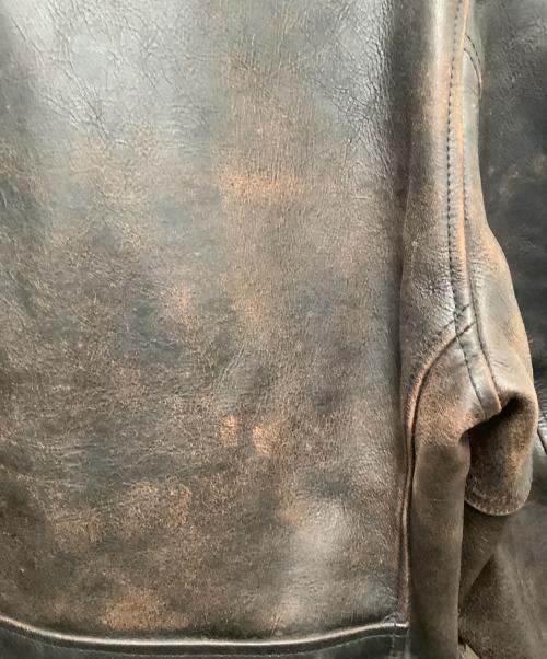 RRL（ダブルアールエル）RRL (ダブルアールエル) シングルライダースジャケット ブラウン サイズ:SIZE　Mの古着・服飾アイテム