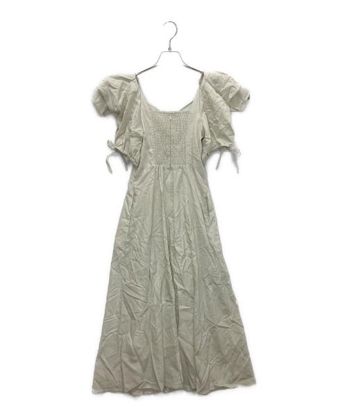 Snidel（スナイデル）Snidel (スナイデル) スクエアネックワンピース ホワイトの古着・服飾アイテム